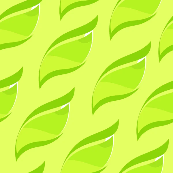 Бесшовный фон с листьями чайного куста. Свежая текстура для оформления веб-сайтов, баннеры с эко-продукцией . — стоковый вектор
