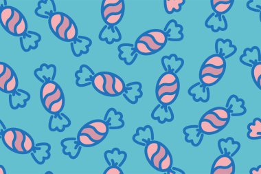 Koyu akuamarin renk üzerinde Şekerler ile dikişsiz doku arka plan.