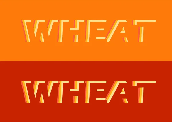 Logo d'un blé sur fond orange - emblème vectoriel pour une ferme . — Image vectorielle