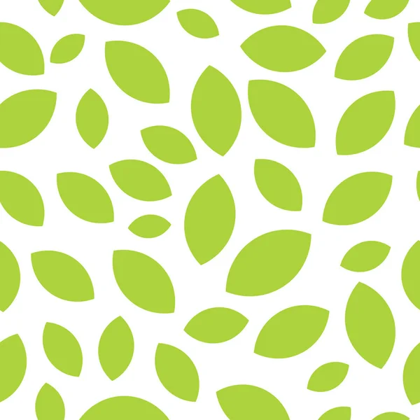 Nahtloses Muster mit Teeblättern auf weißem Hintergrund für Webseiten, Cafés oder Textilien mit sommerlicher Stimmung. — Stockvektor