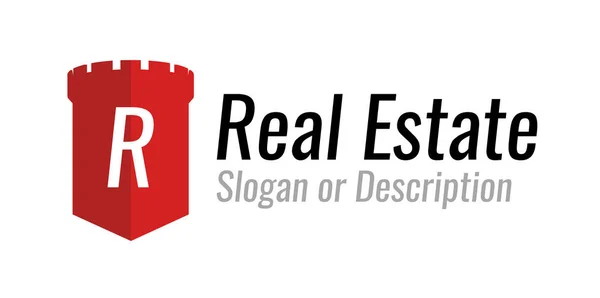 Diseño de logotipos vectoriales para una empresa dedicada a la venta de bienes raíces y viviendas — Vector de stock