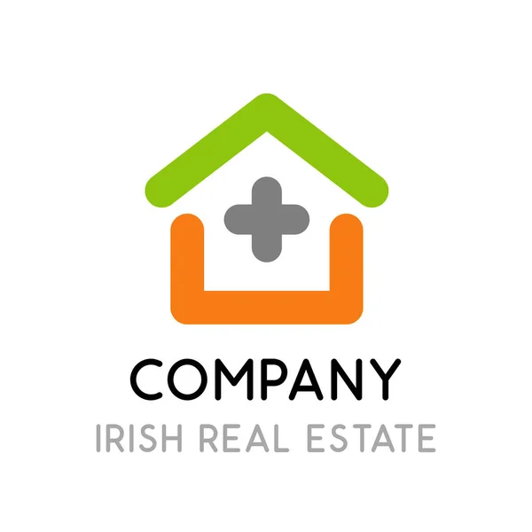 Logo para Real Estate Company en Irlanda - El símbolo vectorial se ve muy bien tanto en el sitio como en la aplicación móvil . — Vector de stock
