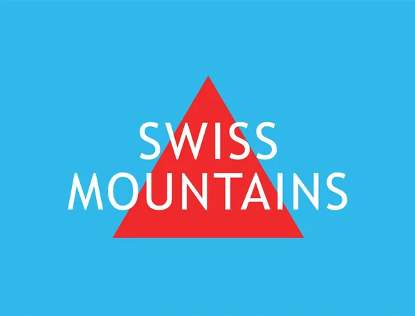 Swiss Mountains, Alps - Emblema criativo vetorial para organizar excursões às montanhas - Símbolo isolado na cor azul . —  Vetores de Stock