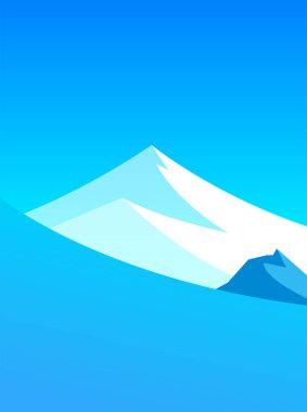 Üst ve alt kopya alanı ile Dağ manzara, Seyahat Gezileri ve Sefer için Vektör illüstrasyon