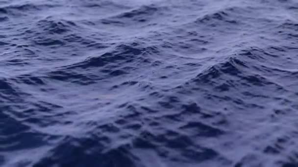 Superficie de olas de agua oscura: hermoso fondo con espacio para copiar — Vídeos de Stock