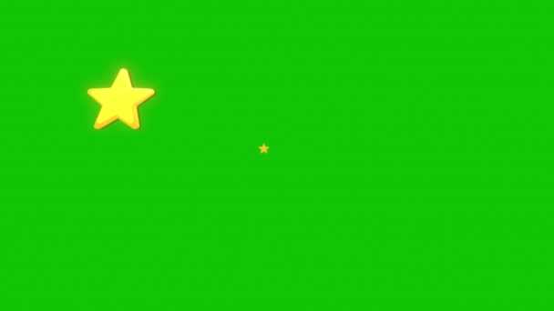 Clasificación de cinco estrellas aislada en pantalla verde y fondo alfa mate — Vídeo de stock