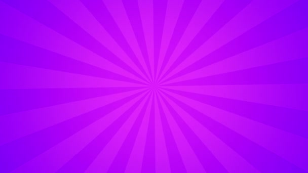 Абстрактний фон у фіолетових кольорах з сонячними променями у вінтажному ретро стилі — стокове відео