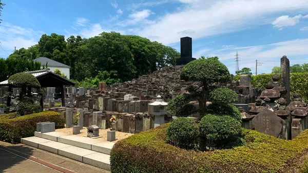 Japanese Cementery Graves Headstones — Stock Photo, Image