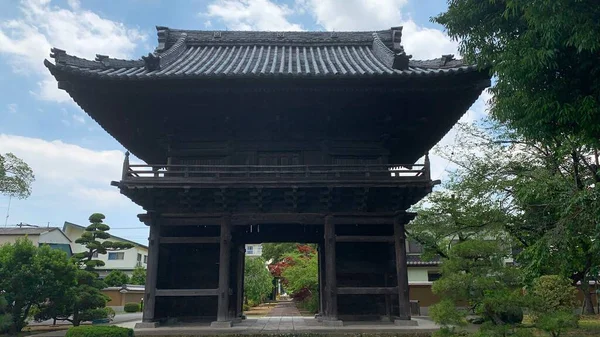 Niomon Kapısı Nagachikayama Myokenji Tapınağı Shin Myokenji Tapınağı Olarak Bilinir — Stok fotoğraf