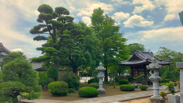 Bahçeler Nagachikayama Myokenji Tapınağı Arınma Çeşmesi Bakıyor Shin Myokenji Tapınağı — Stok fotoğraf