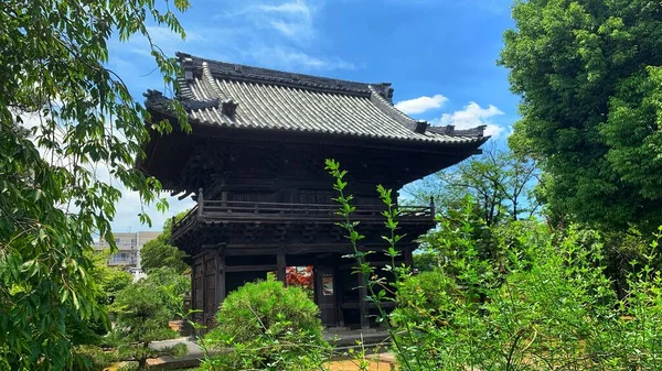 Portão Niomon Templo Japonês Templo Nagachikayama Myokenji Também Chamado Templo — Fotografia de Stock