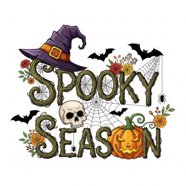 Estetik Cadılar Bayramı Boo Grafik Ürkütücü Hediye ya da Cadılar Bayramı Partisi