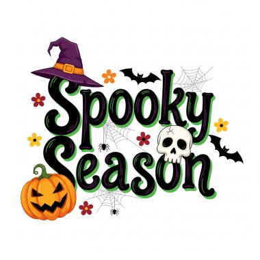 Estetik Cadılar Bayramı Boo Grafik Ürkütücü Hediye ya da Cadılar Bayramı Partisi