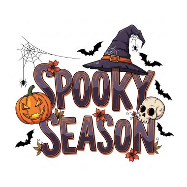 Estetik Cadılar Bayramı Boo Grafik Ürkütücü Hediye ya da Cadılar Bayramı Partisi