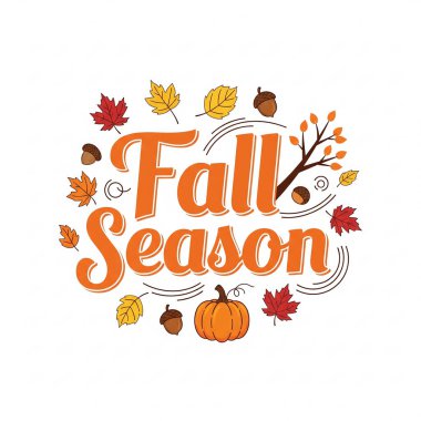 Mevsim sonbahar mektupları balkabağı ve yapraklarla