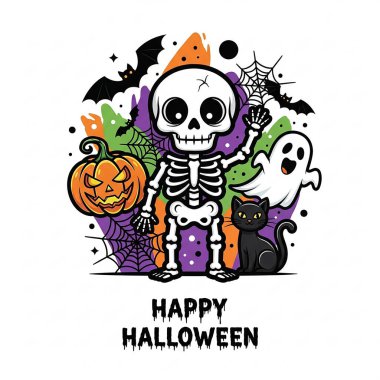 Balkabağı ve Hayaletli Korkunç Cadılar Bayramı Çizgi Karakterleri