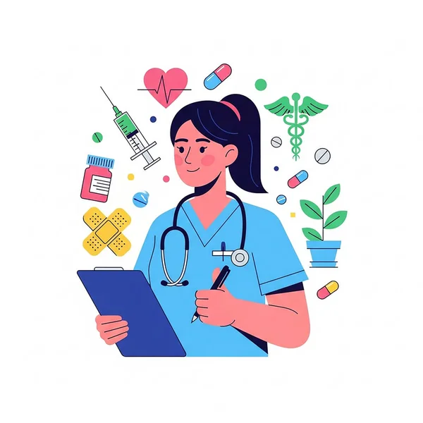 Stetoskop ve Tıbbi Ekip Üniformalı Hemşireler ve Doktorlar