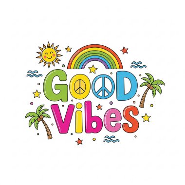 Estetik Mutlu ve Sağlıklı Titreşimler Harika Retro İyi Titreşimler