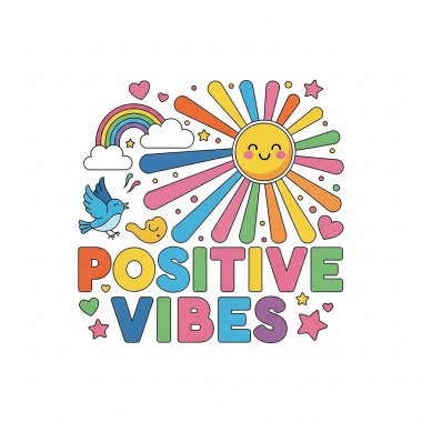 Estetik Mutlu ve Sağlıklı Titreşimler Harika Retro İyi Titreşimler