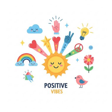 Estetik Mutlu ve Sağlıklı Titreşimler Harika Retro İyi Titreşimler