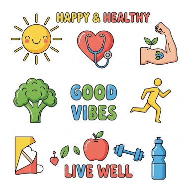 Estetik Mutlu ve Sağlıklı Titreşimler Harika Retro İyi Titreşimler