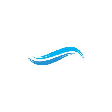 Su Dalgası Logo Şablonu. vektör Simgesi tasarımı