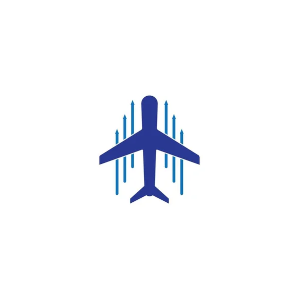 Plantilla Ilustración Diseño Vector Icono Avión — Vector de stock