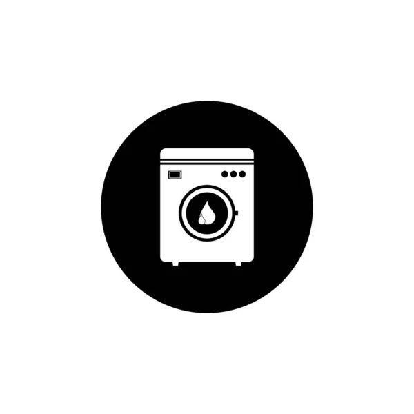 Máquina Lavar Roupa Logotipo Vetor Design Ilustração Modelo —  Vetores de Stock