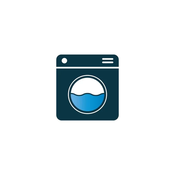 Waschmaschine Logo Vektor Design Illustration Vorlage — Stockvektor