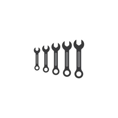 WRENCH logo vektör tasarımı çizimi 