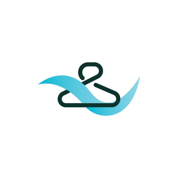 Percha Logotipo Vector Diseño Ilustración Plantilla — Vector de stock