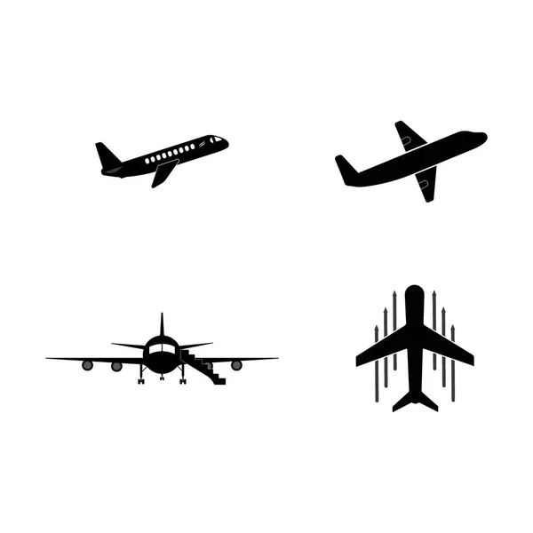 Modèle Illustration Conception Vectorielle Icône Avion — Image vectorielle