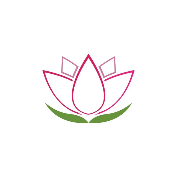 Bellezza Lotus Fiori Logo Template Vector — Vettoriale Stock