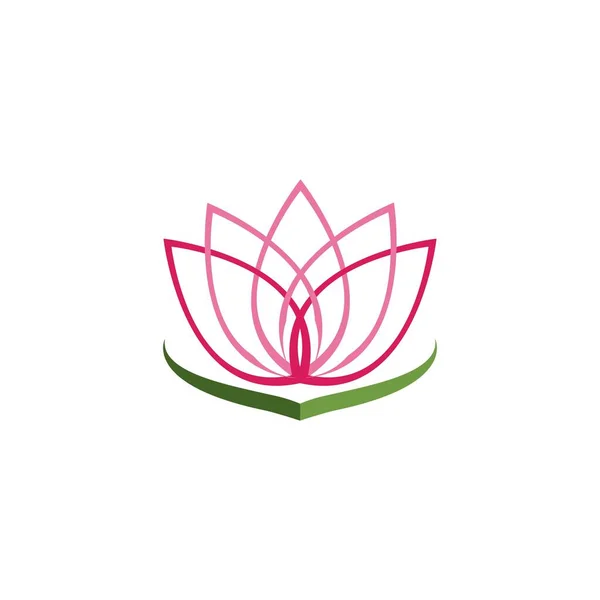 Bellezza Lotus Fiori Logo Template Vector — Vettoriale Stock