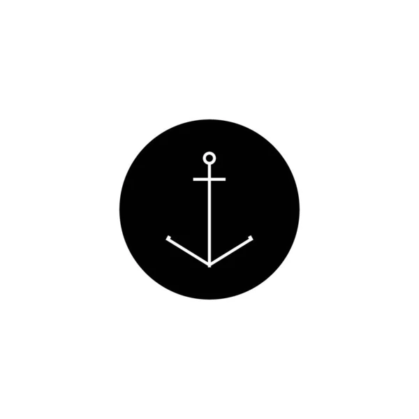 Шаблон Векторного Дизайна Якорной Иконки — стоковый вектор