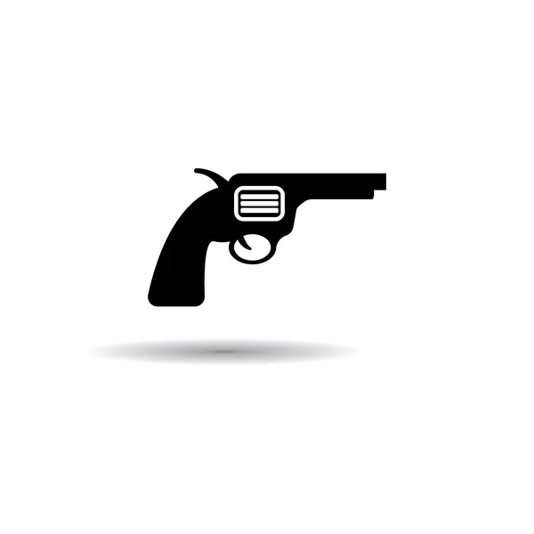 Gun Logotipo Design Ilustração Vetorial Fundo —  Vetores de Stock