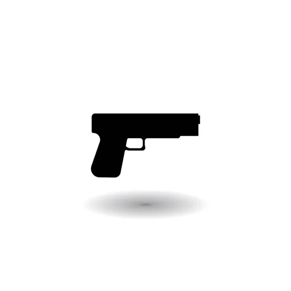Logo Pistoletu Wektor Ilustracji Projekt Tło — Wektor stockowy