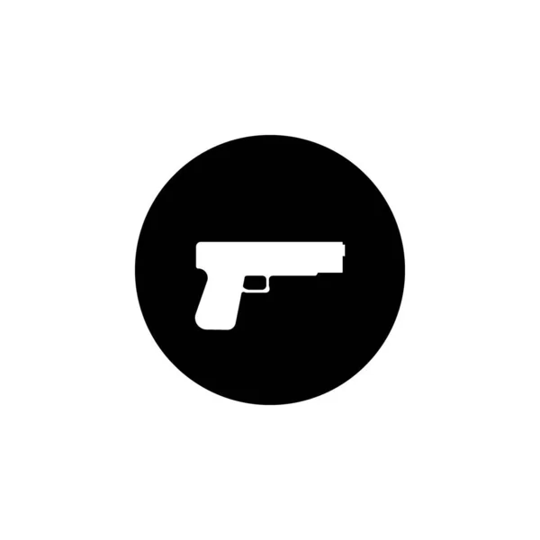 Pistola Logo Vector Ilustración Diseño Fondo — Vector de stock