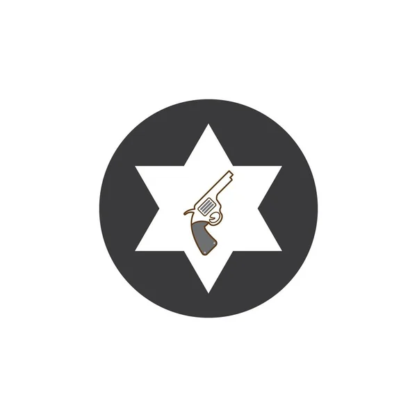 Gun Logo Vektor Illustration Design Und Hintergrund — Stockvektor