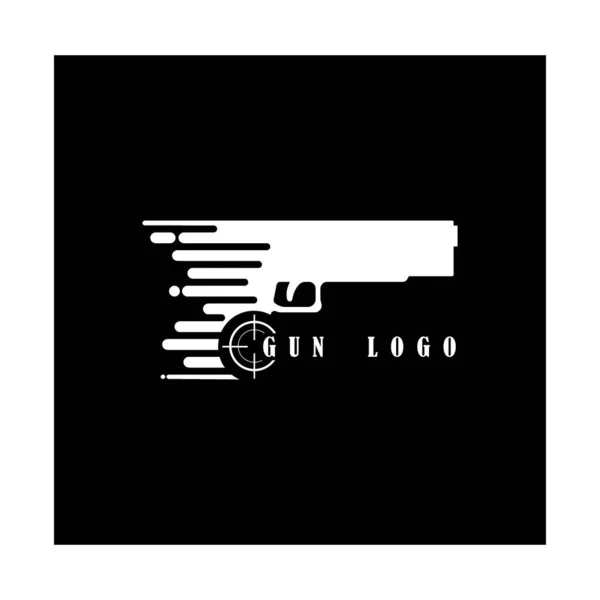 Pistola Logo Vector Diseño Ilustración Plantilla — Vector de stock