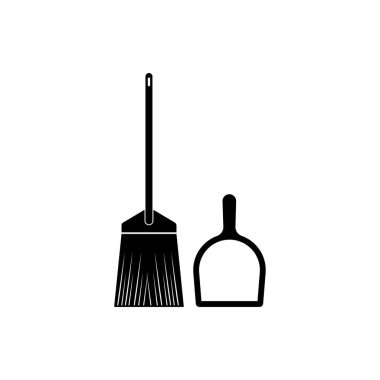 Süpürge logo vektör çizim şablonu