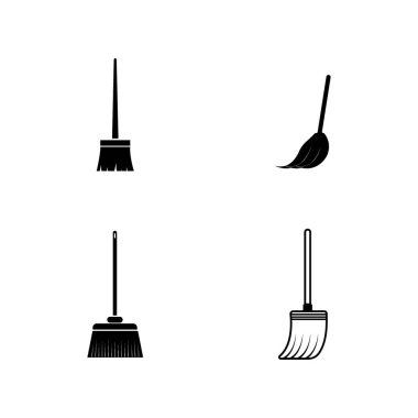 Süpürge logo vektör çizim şablonu