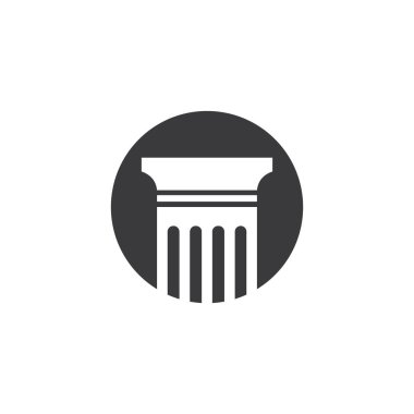 sütun logo vektör şablonu tasarım çizimi