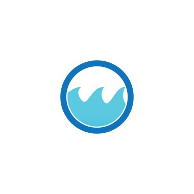 Su dalgası logo vektör çizimi tasarımı