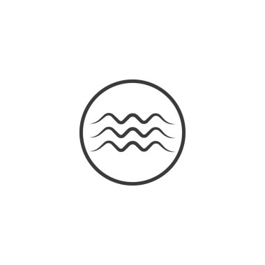 Su Dalgası ikon vektör çizimi tasarımı