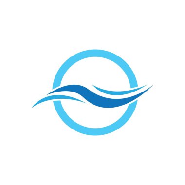 Su Dalgası ikon vektör çizimi tasarımı