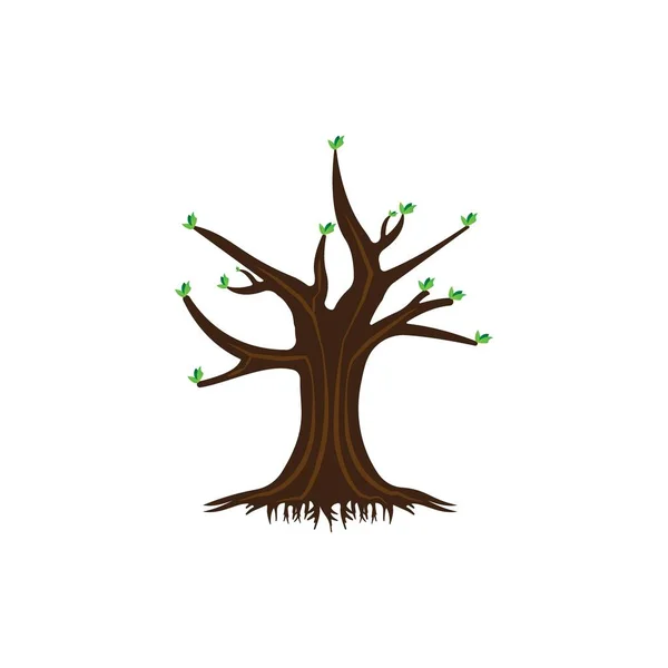 Root Tree Modello Illustrazione Logo — Vettoriale Stock