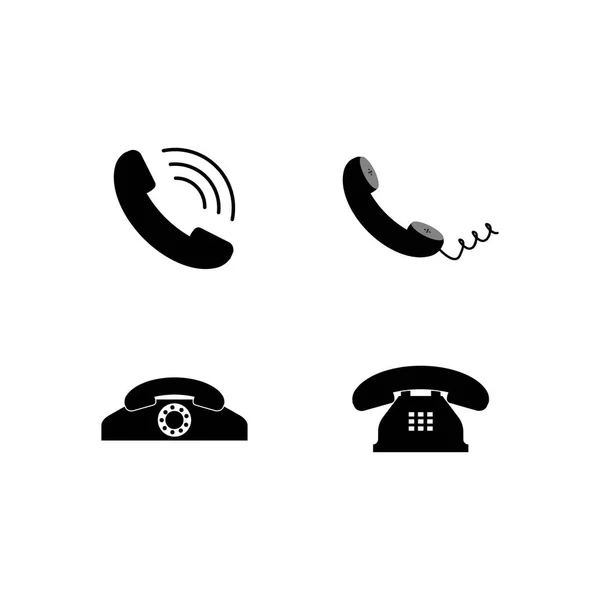 Abstrakcyjny Płaski Design Prosty Wektor Dzwoniący Ikona Telefonu Symbol Telefonu — Wektor stockowy