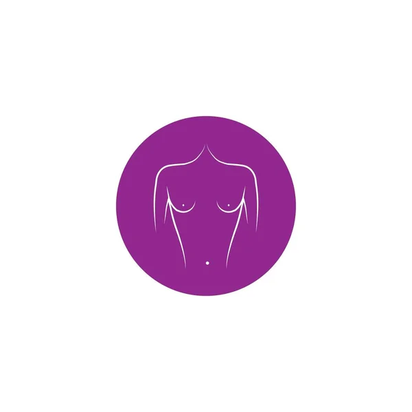 Icono Del Pecho Femenino Icono Elemento Órganos Humanos Icono Diseño — Vector de stock