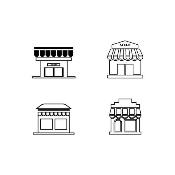 Store Icône Modèle Vectoriel Illustration Conception — Image vectorielle
